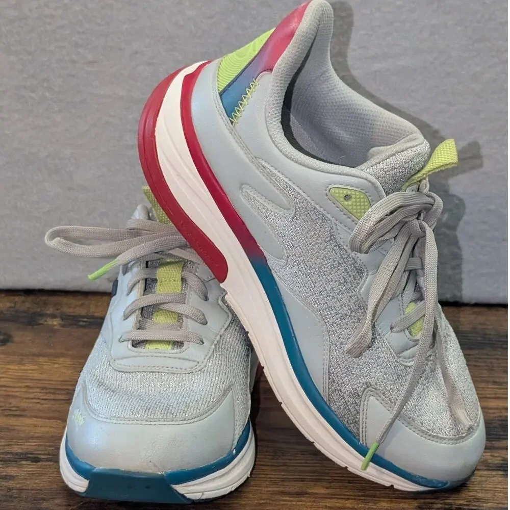 gdefy by Gravity Defyer Energiya Mens 9 Cushioned Lace-Up Sneakers Gray/Blue